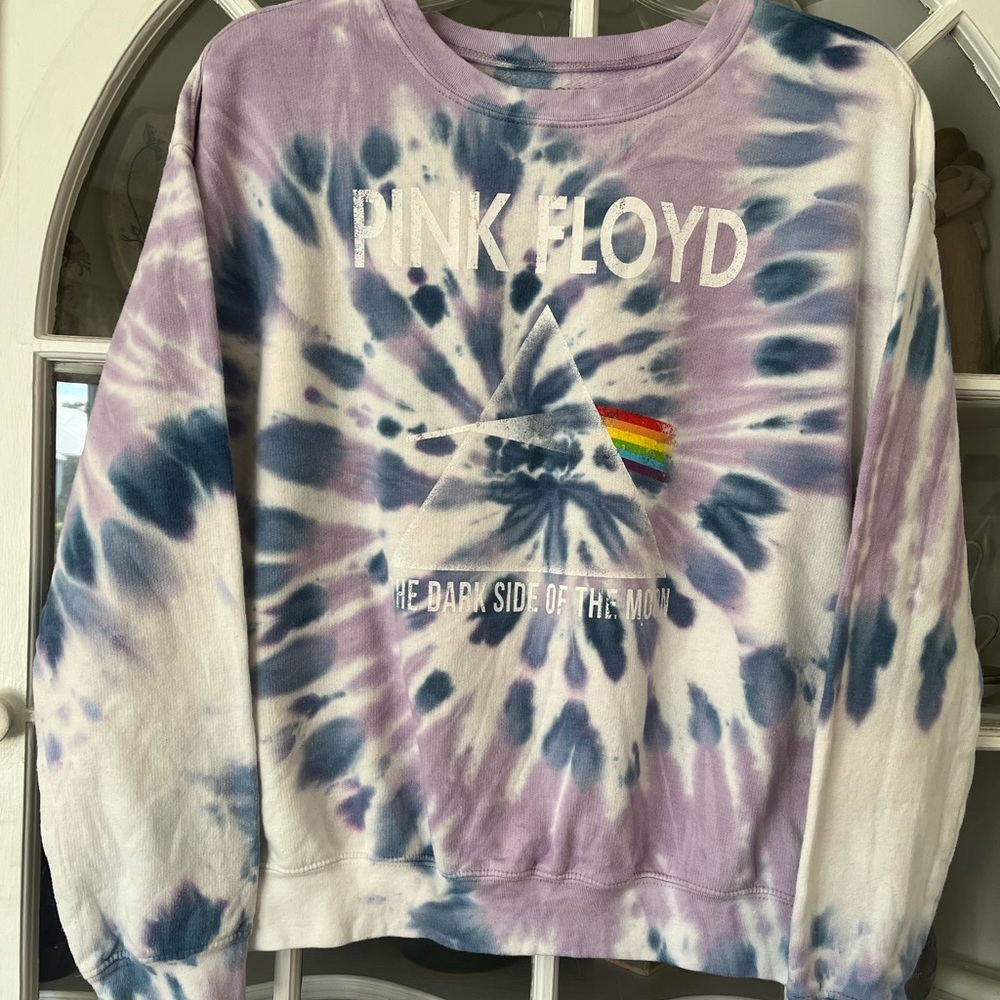 Pink Floyd Dark Side of the Moon Tie Dye sweatshirt.